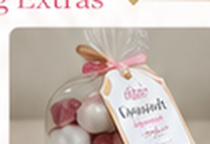 Personalised wedding sweet favour bag